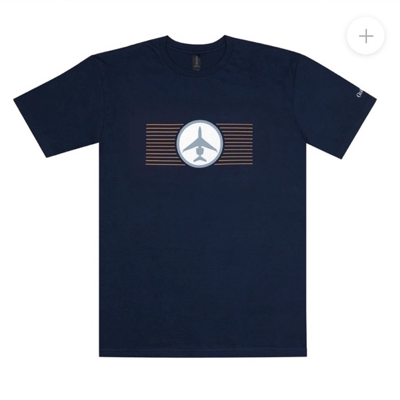 Gulfstream branded Aircraft Silhouette Tee in Navy, Size M - Picture 1 of 6